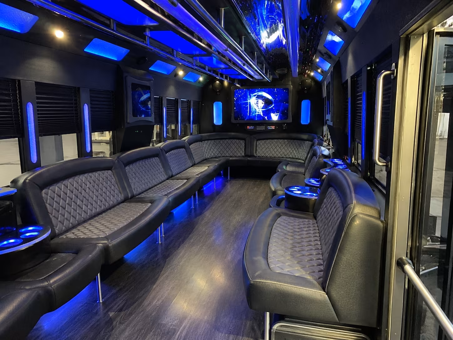 lauderhill 28 passenger party bus interior