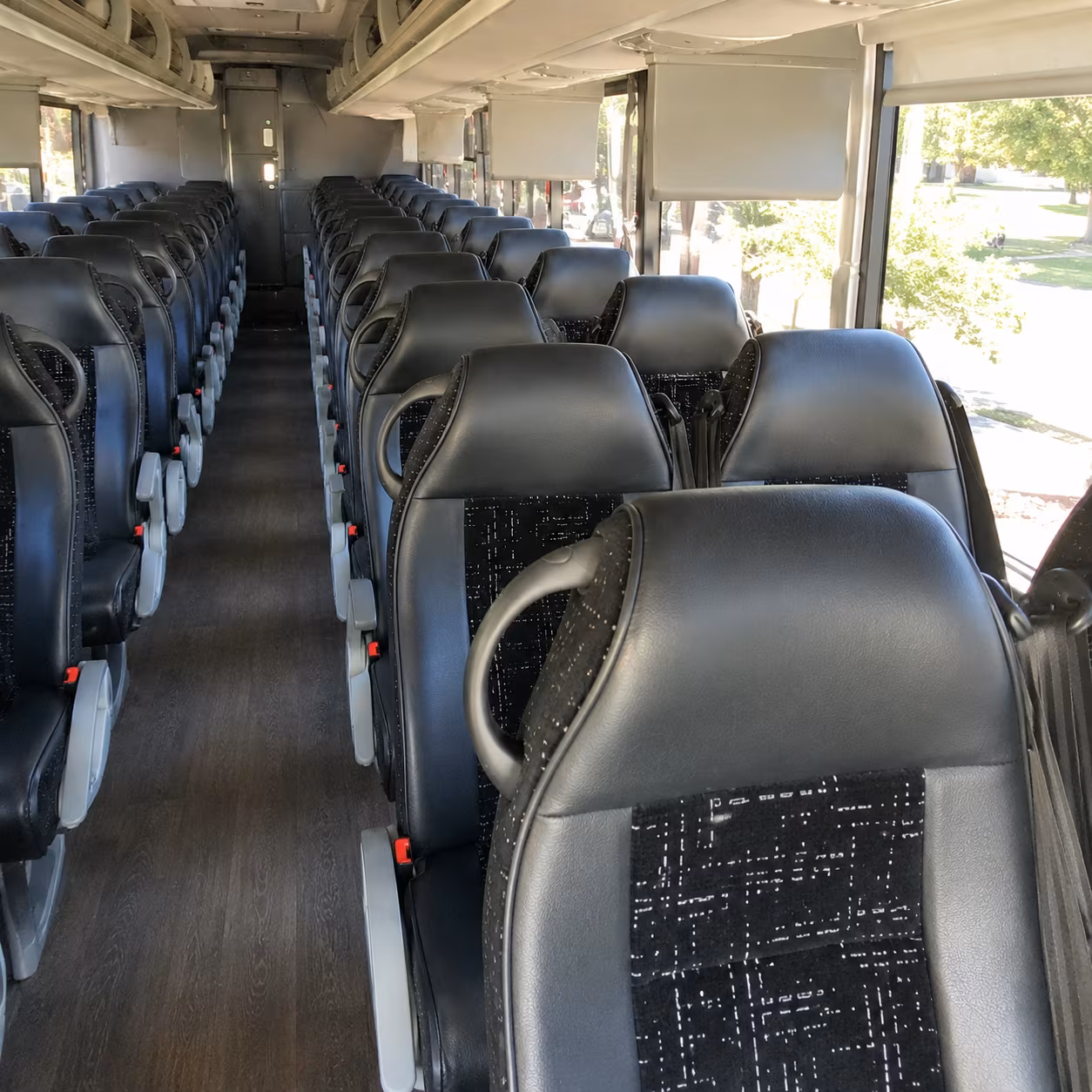 lauderhill 56 passenger charter bus inside