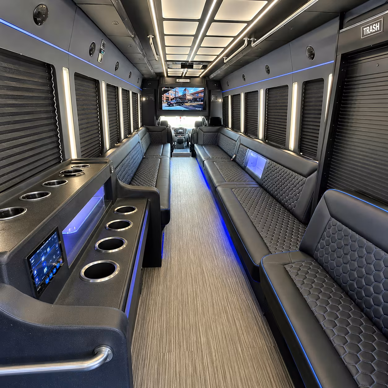 lauderhill party bus rental interior